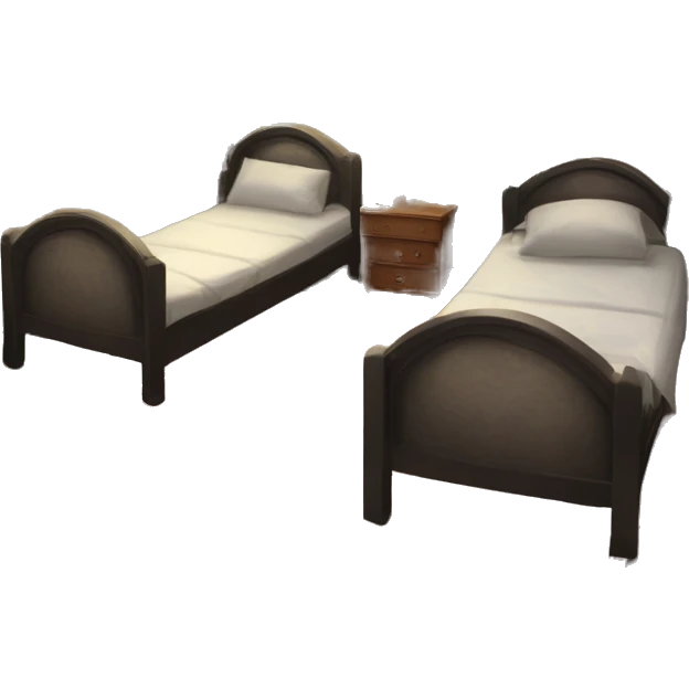 Very detailed view of Enid and Wednesday’s room at Nevermore Academy both girls beds floors walls and shared window  emoji