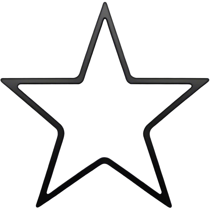 Black outline of a star emoji