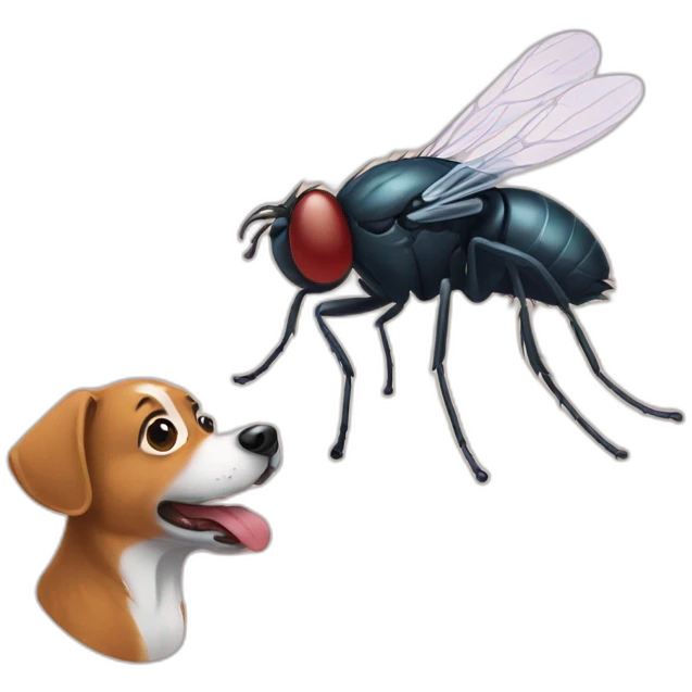 Fly and dog emoji