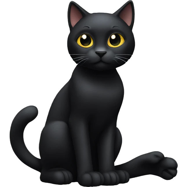 black cat with a bent paw emoji