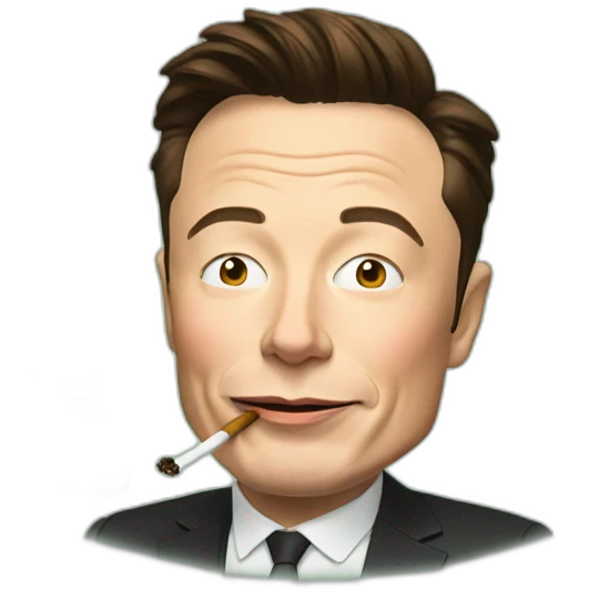 elon musk smokes mint tea emoji
