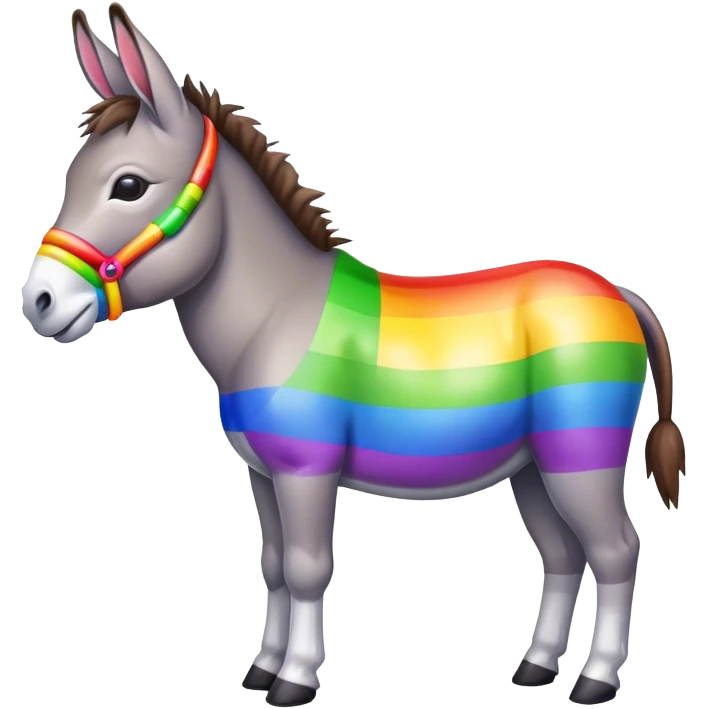 rainbow donkey emoji
