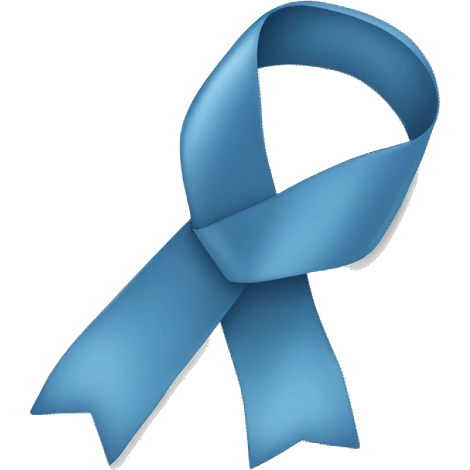 Blue-grey-ribbon- with-dot emoji