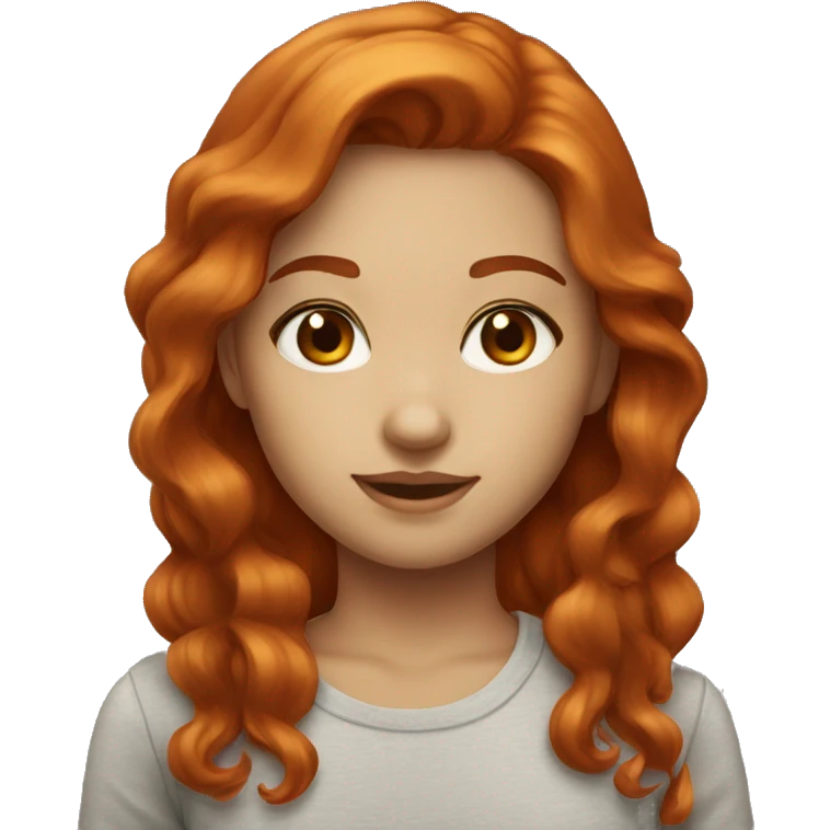 redhead girl brown eyes  emoji
