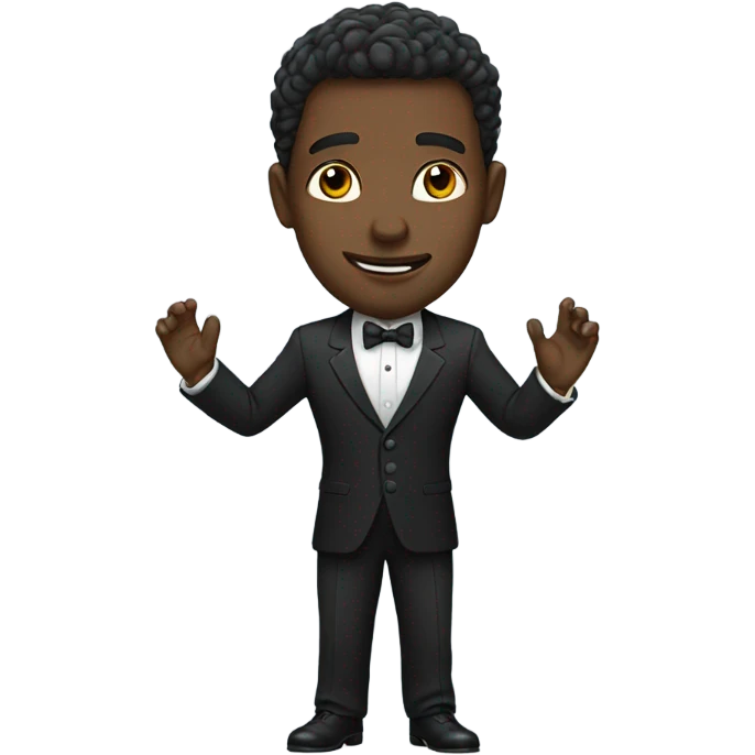 Black man taking a bow  emoji