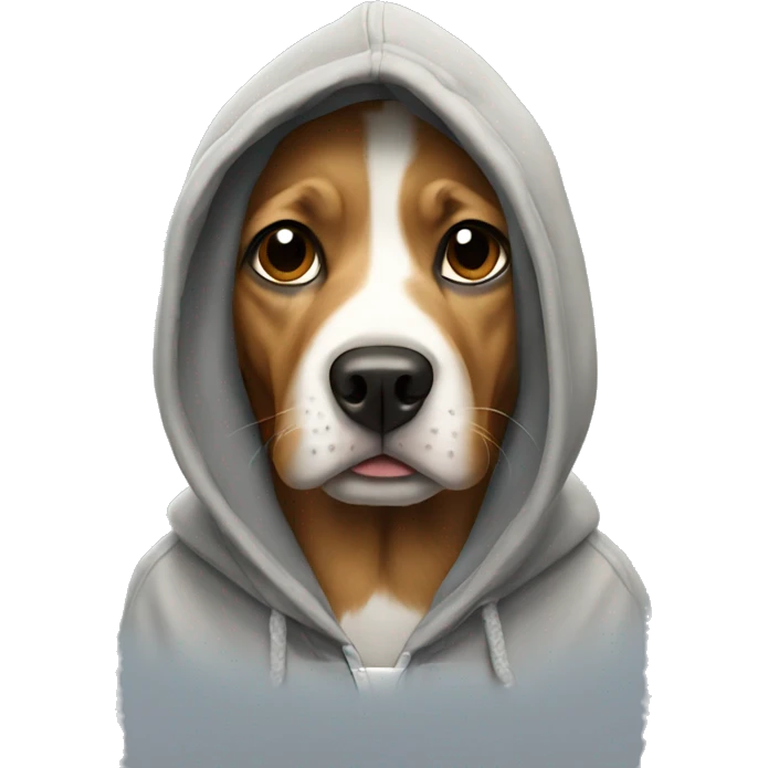 Dog wearing hoodie  emoji
