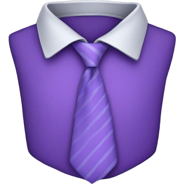 purple tie with uniform male emoji