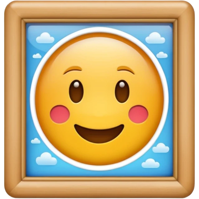 emoji style photo frame that appears to float emoji