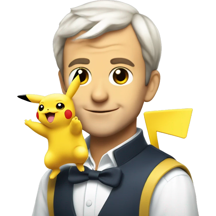 Emanuel Macron en pikachu emoji