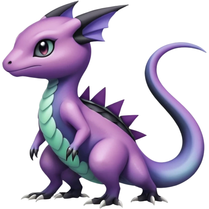 Violet-purple-black-white-gradients Meloetta-Larvitar-Axew-Salandit-Pokémon-Fakémon-creature emoji