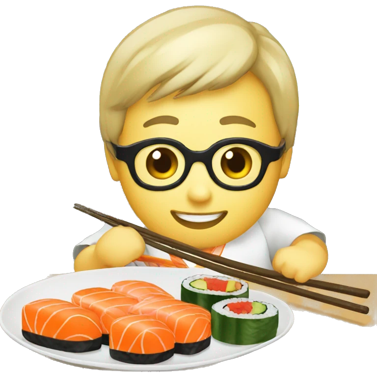 Enjoying sushi  emoji