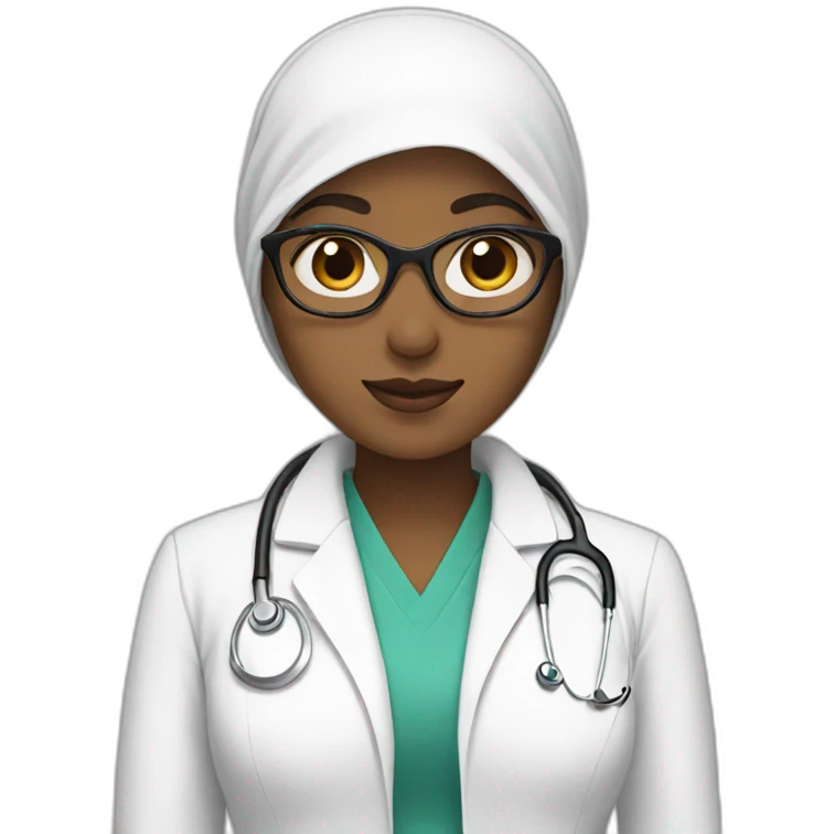 Hijab white doctor emoji