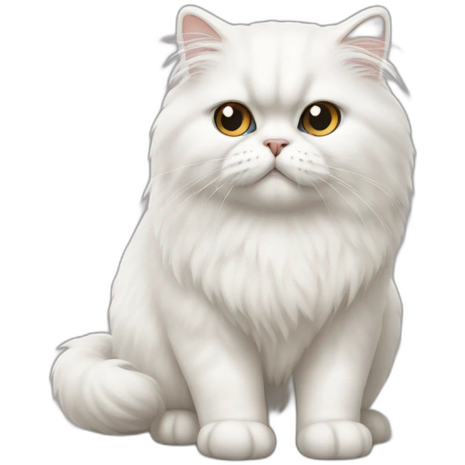White persian cat emoji