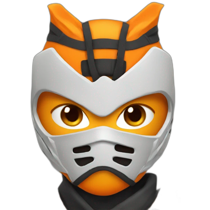Orange ninja emoji