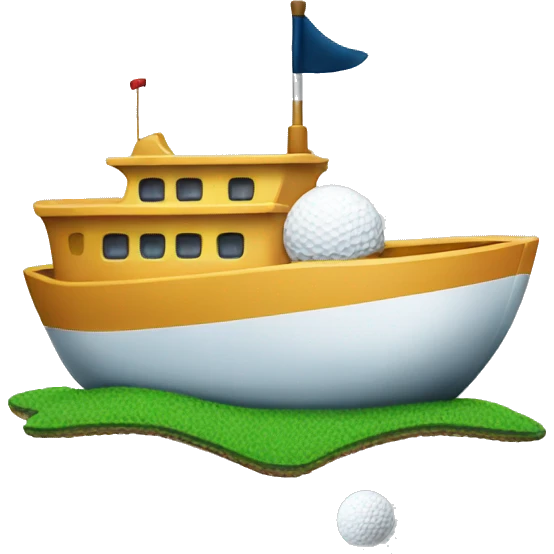 ship playing golf emoji