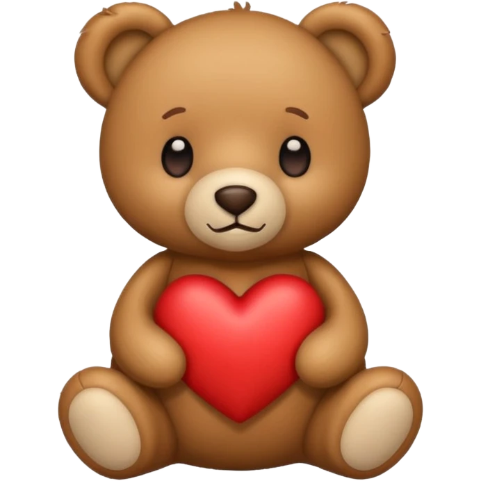 Teddy with heart on top emoji