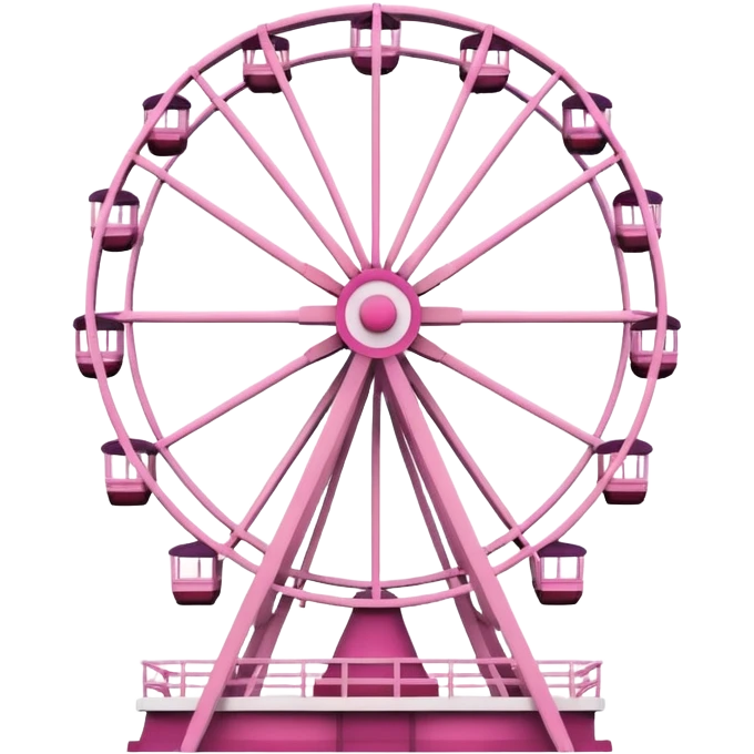mix light pink dark pink and white girly theme park Ferris wheel emoji