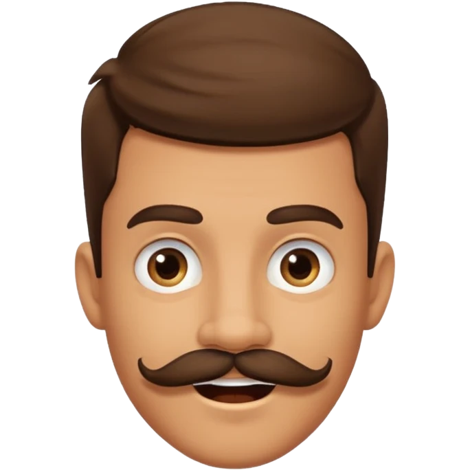 mustache Young boy,Big mustache, different faces. emoji