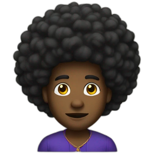 black man dressed for kwanzaa with very big black afro  afro emoji
