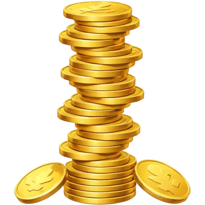 stack of coins growing taller emoji
