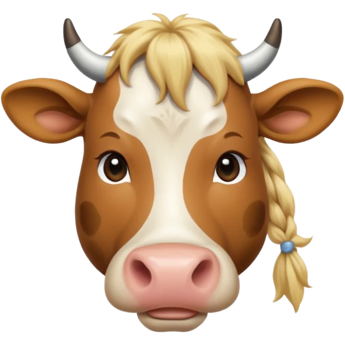 cow with long blonde hair emoji