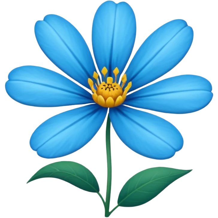 Flor color azul emoji