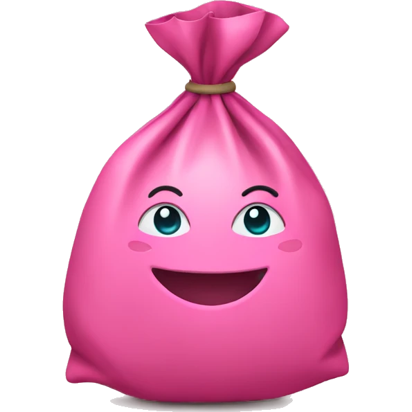 Pink money bag emoji