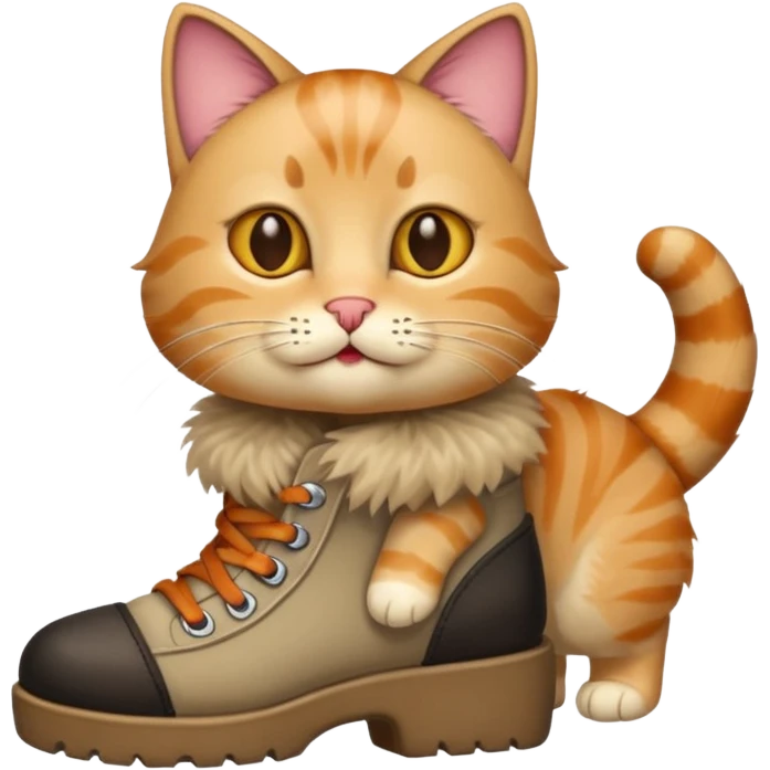 Cat wearing shoes emoji
