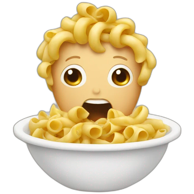 eating pasta emoji