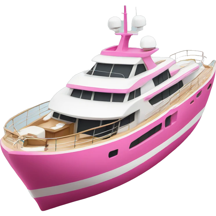Rich pink Yacht  emoji