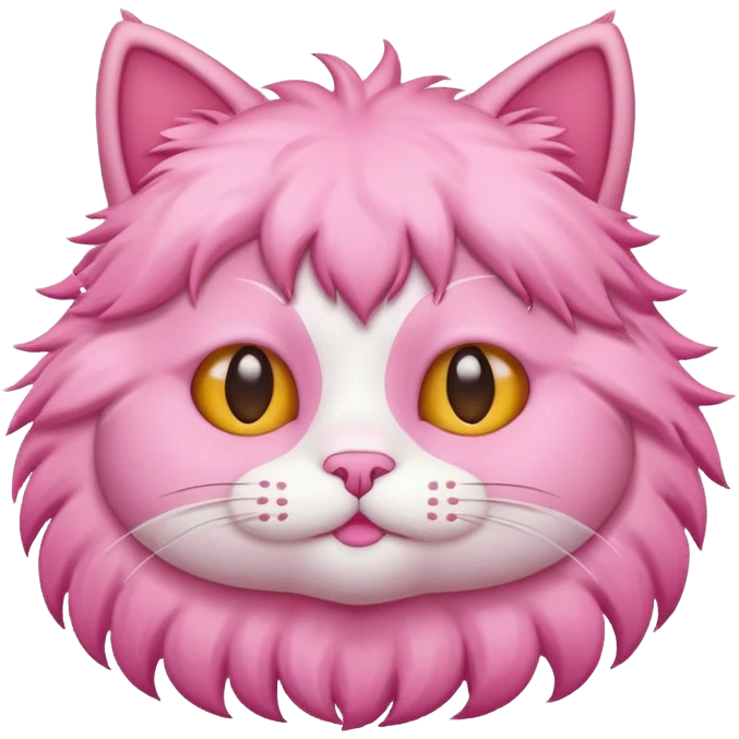 a cute pink cat icon emoji
