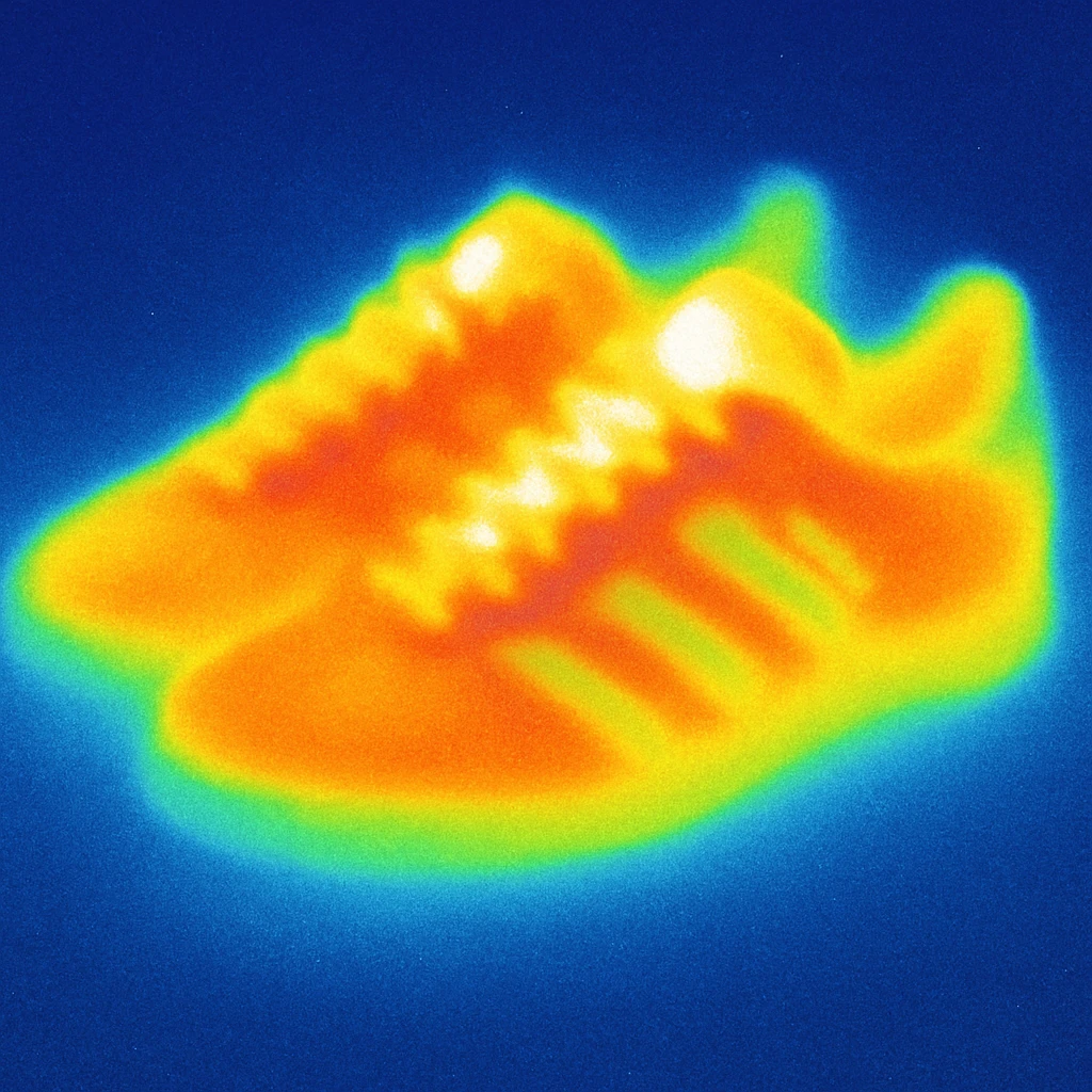 A pair of Adidas Gazelle sneakers emoji
