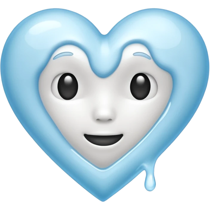 white heart melting emoji