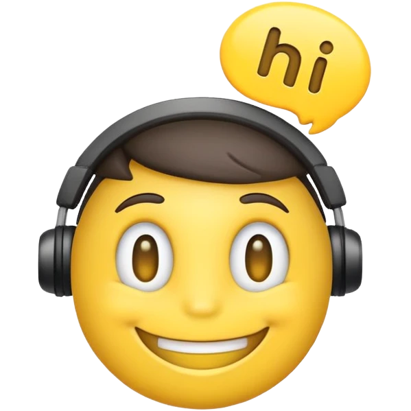 discord emoji with hi there text on top of  his head emoji