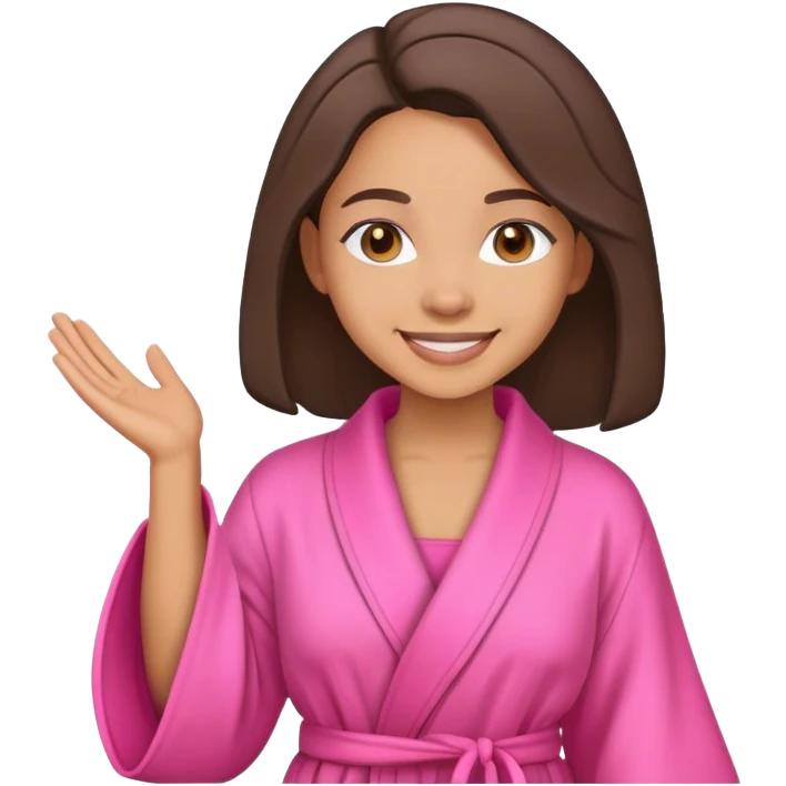 lightskin girl in pink robe emoji
