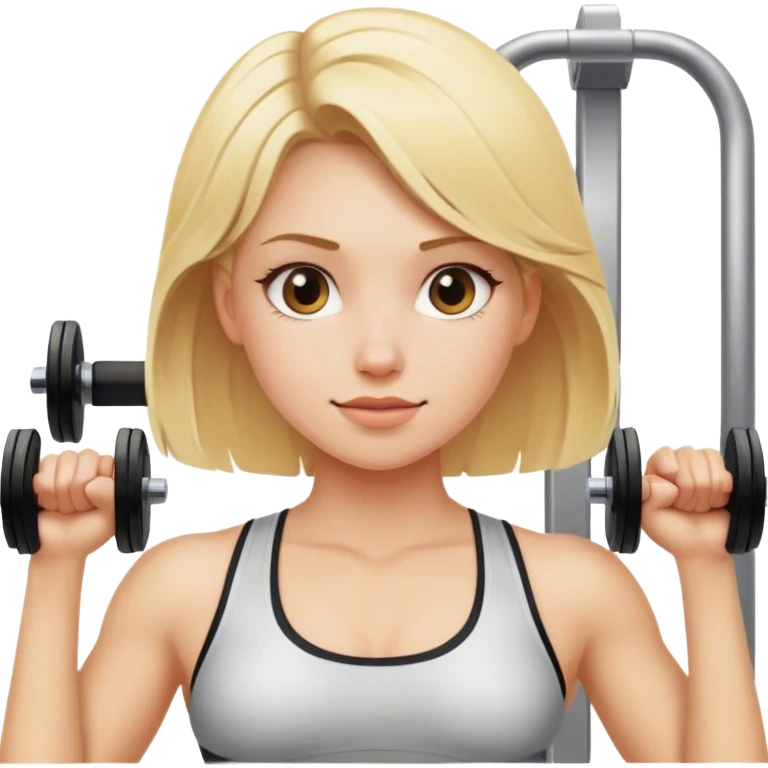 Realistic blonde girl at gym emoji