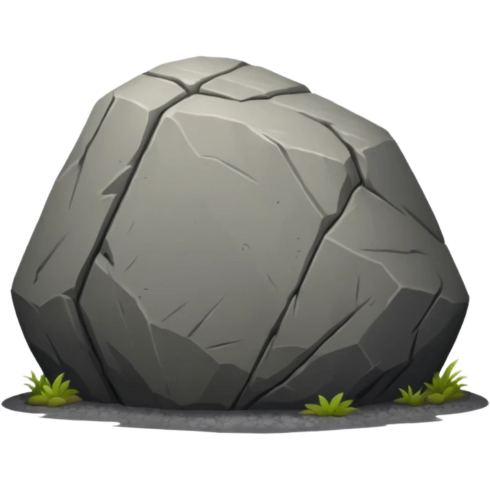 a Boulder in a road  emoji
