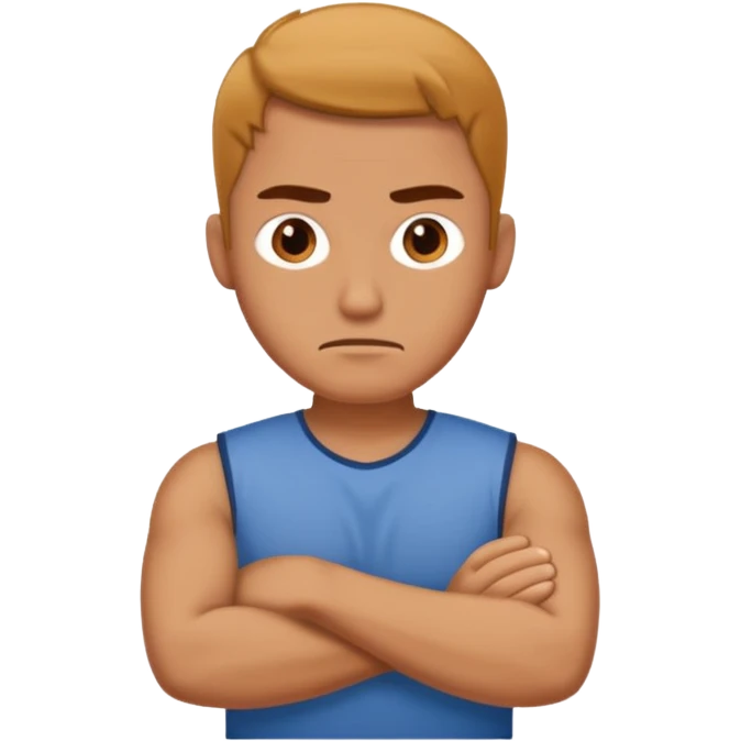 rude man with crossed arms emoji