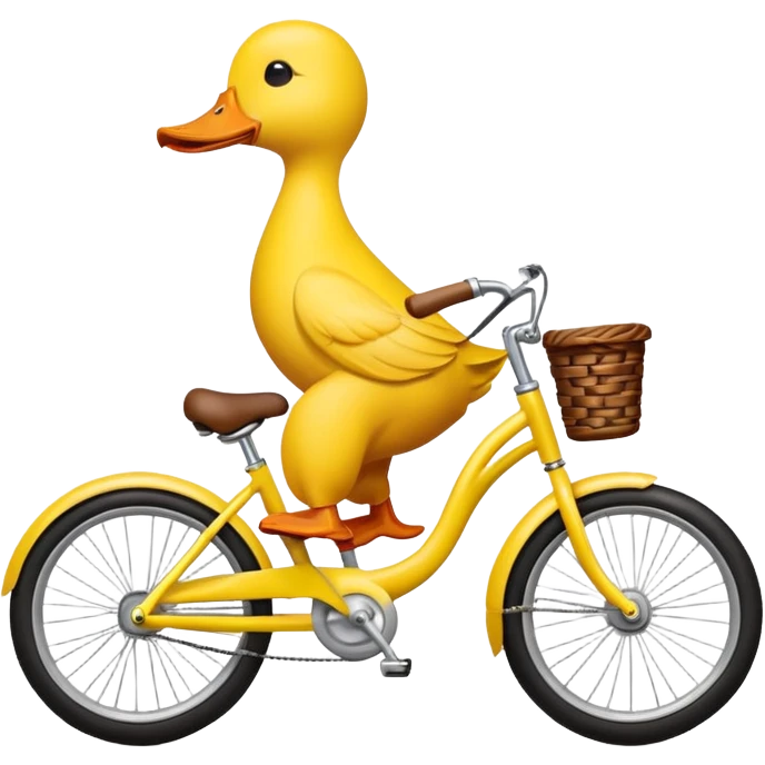 Duck riding bike emoji