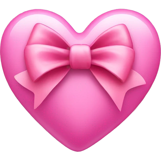 Pink heart with a bow emoji