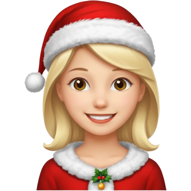 girl in christmas clothes emoji