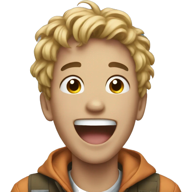 boys laughing under the sky emoji