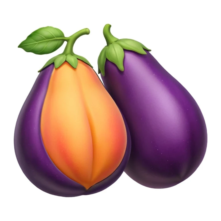 Eggplant And Peach Together emoji