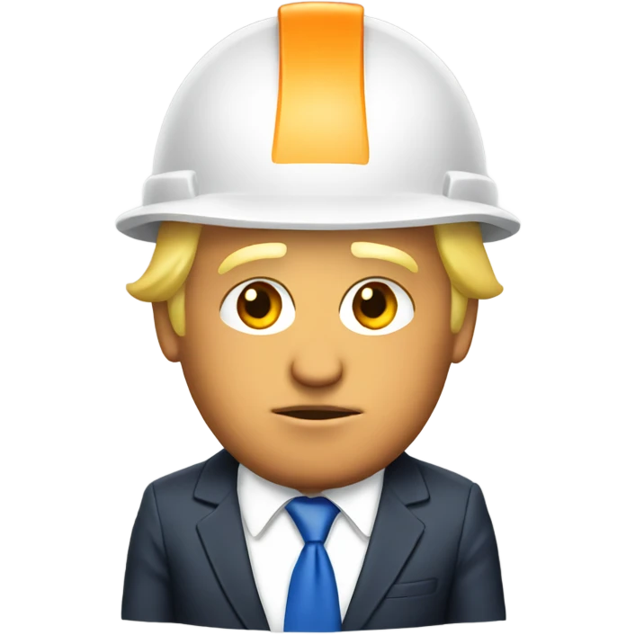 Trump wearing hard hat emoji