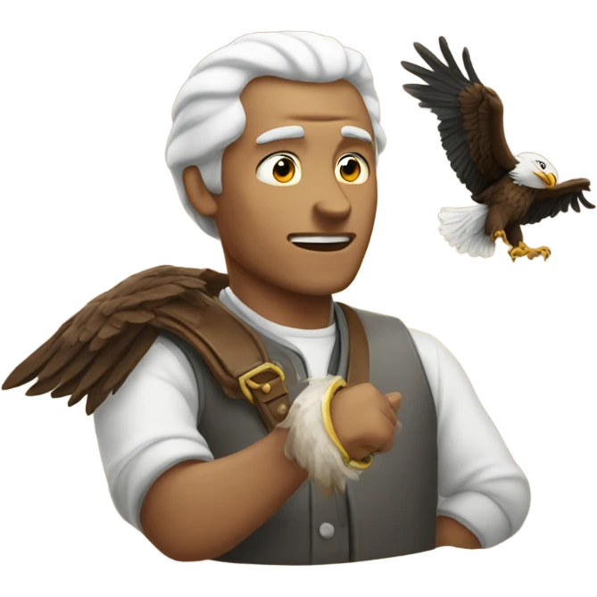 A man makin a eagle with his heand emoji