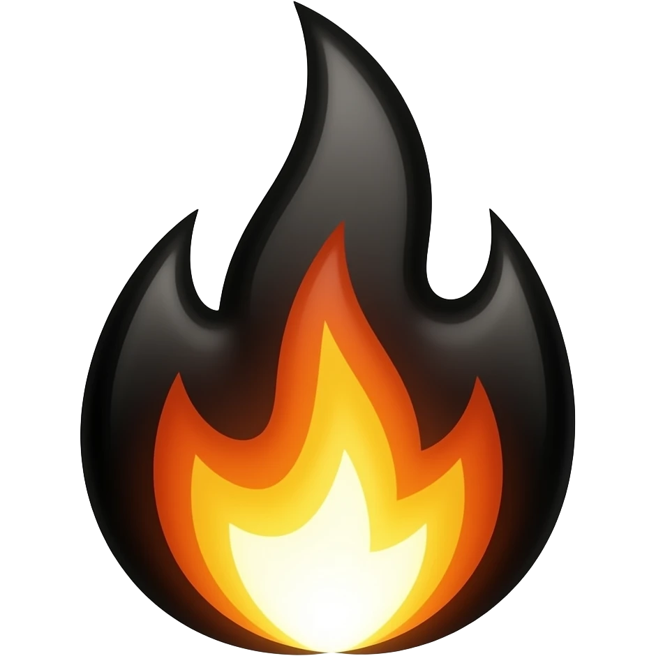 🔥⚫make it a version but the collor black emoji