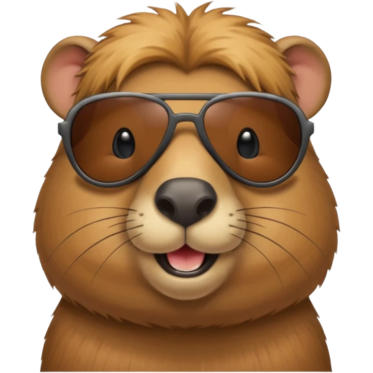 Quiero un capibara sonriendo Cat wearing sunglasses emoji