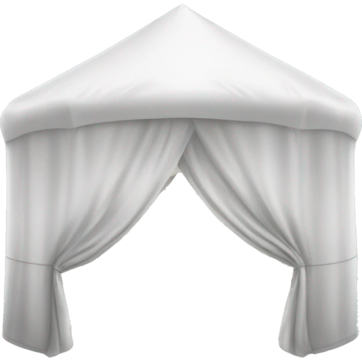 big white tent with illusion of a huge interior emoji
