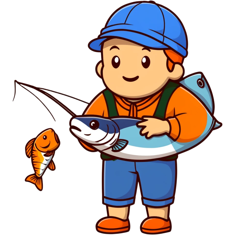 fisherman wearing a blue cap emoji