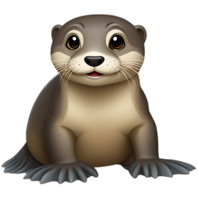 Loutre sur tortue emoji